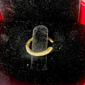 Gold and Diamond ear cuff